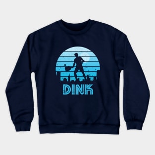 Retro Sunset Pickleball Dink Crewneck Sweatshirt